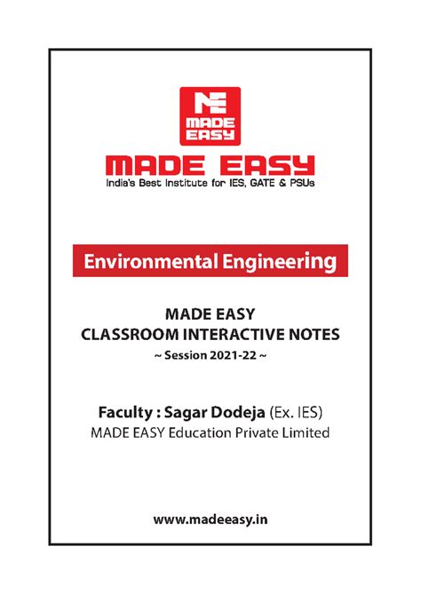 Water Supply Engineering Classroom Notes: Session 2021-22 - Studocu