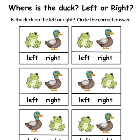 Image result for Learning Left and Right Worksheets