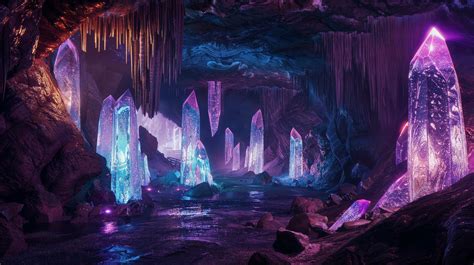 Enchanted Crystal Cave | Fantasy Adventure HD Wallpaper by Phaethon