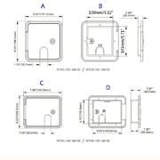 Buy RV Parts Power Outlet Square Wire Hatch Cover Threading Hole Wire ...