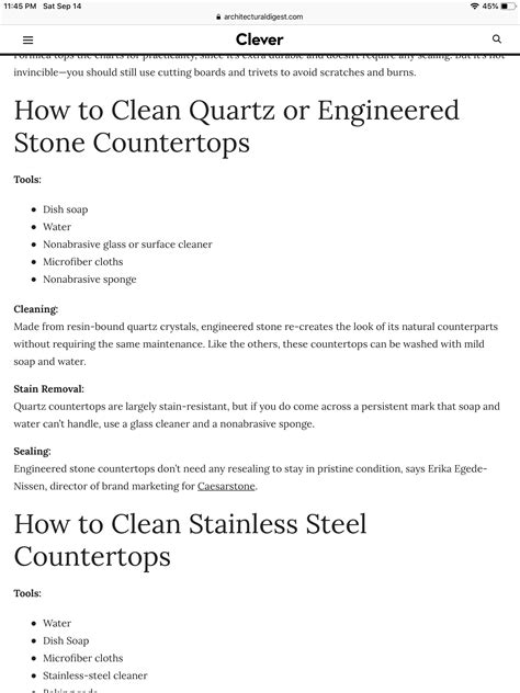 Best Homemade Quartz Cleaner at Timothy Samons blog