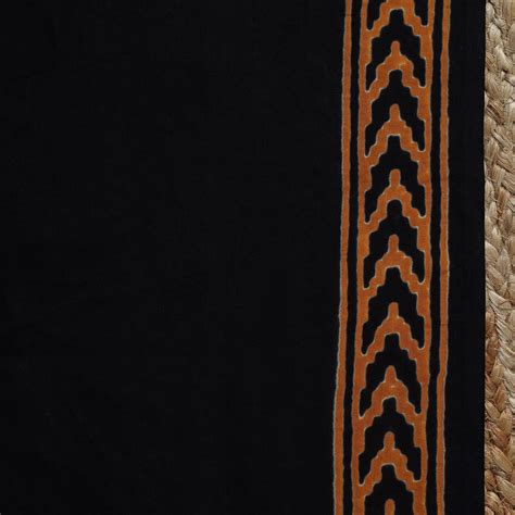 Black Pure Mul Cotton Hand Block Sanganeri Print Saree