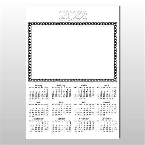 Buy A4 Calendar Blanks 2022 for Kids - 300gsm Calendar for Kids to ...