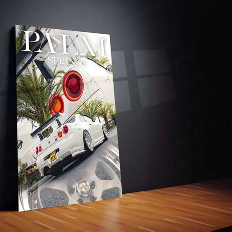 Car Metal Poster | Nissan GTR R34 – Palm Springs Edition | JDM Superca ...