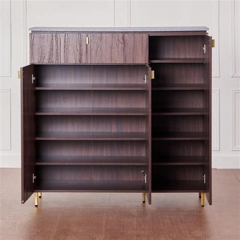 Buy Roger 21 Pairs Shoe Cabinet with Drawer - Brown from Home Centre at ...