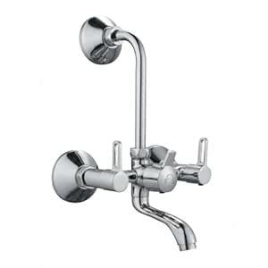 Taptree Bathroom 2/1 Wall Mixer with Bend Tap – Dual Lever, Chrome ...