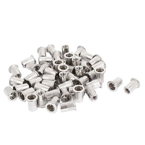 uxcell a15121600ux0023 M6 Thread 304 Stainless Steel Rivet Nut Insert ...