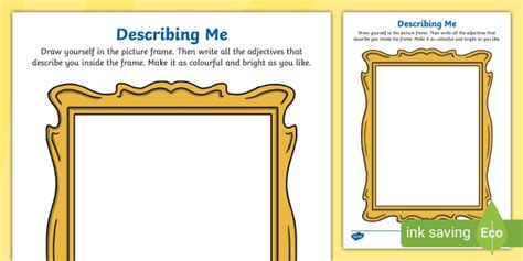 KS1 Describing Me Worksheet / Worksheet