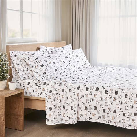 Comfort Spaces Twin Sheet Set, Flannel Bed Sheets Twin, 100% Cotton Bed ...