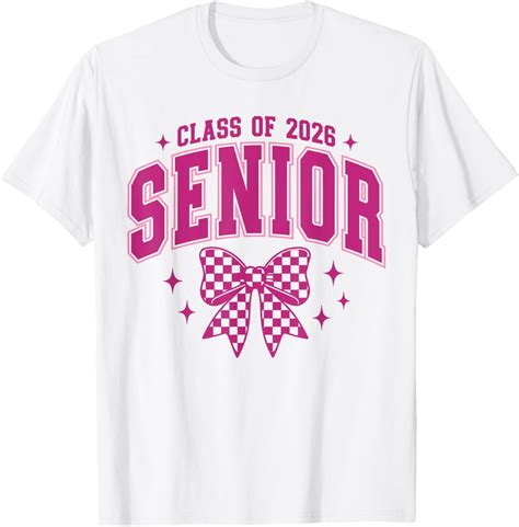 Class of 2026 Senior 2026 Pink Coquette Bow Graduation 2026 T-Shirt ...