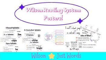 Wilson/Just Words Rules Posters by LitLab Leader | TPT