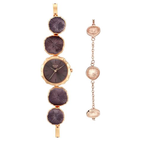 Buy Online Titan Raga I Am Brown Dial Analog Metal Strap watch for ...