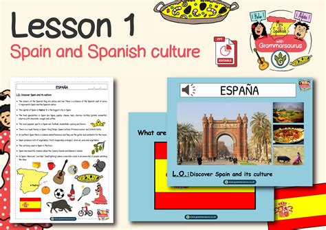 Year 3 Spanish - Spain and Spanish culture - Lesson 1 - Grammarsaurus