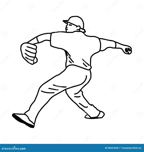 Baseball Pitcher Drawing 的图像结果