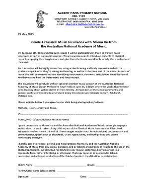 Fillable Online albertparkps vic edu Grade 4 Classical Music Incursions ...