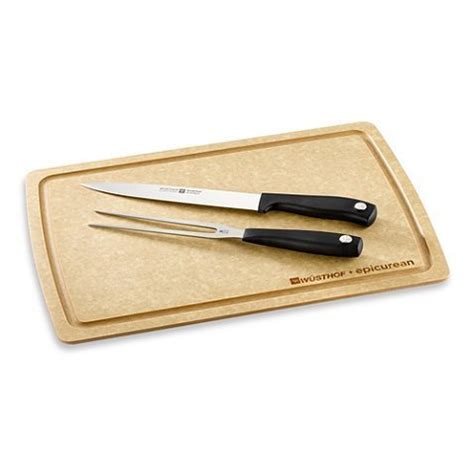 Buy Wusthof Silverpoint 2-piece Carving Set with 16" x 11" Epicurean ...
