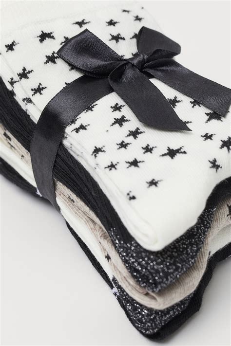 5-pack socks - White/Stars - Ladies | H&M IN