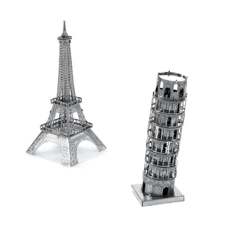 Buy Metal Earth Fascinations Eiffel Tower and The Leaning Tower of Pisa ...