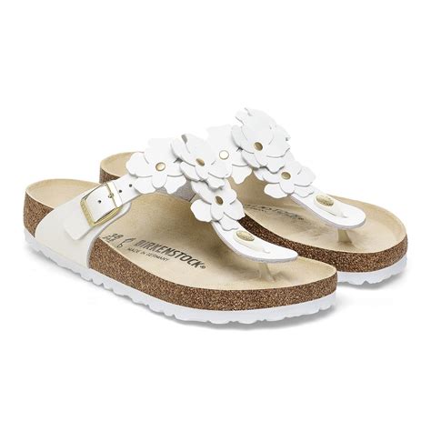 Gizeh Flower Leather White | BIRKENSTOCK