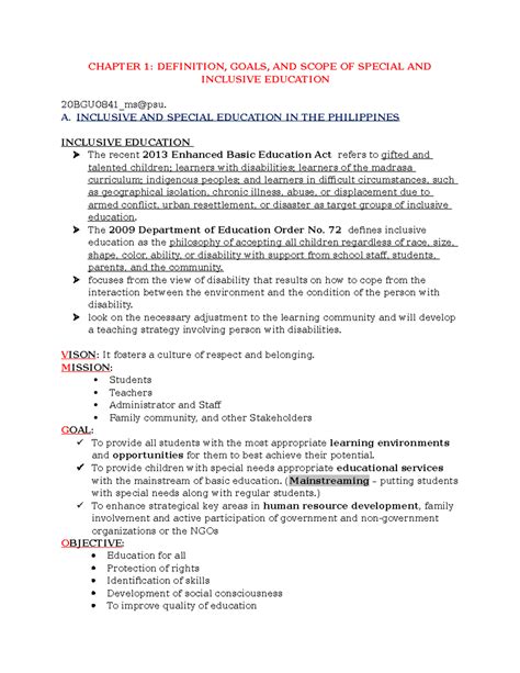 Prof Ed 105 - Final Notes Midterm from PSU - CHAPTER 1: DEFINITION ...
