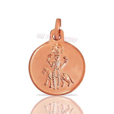 Rahu Yantra Round Locket in Pure Copper