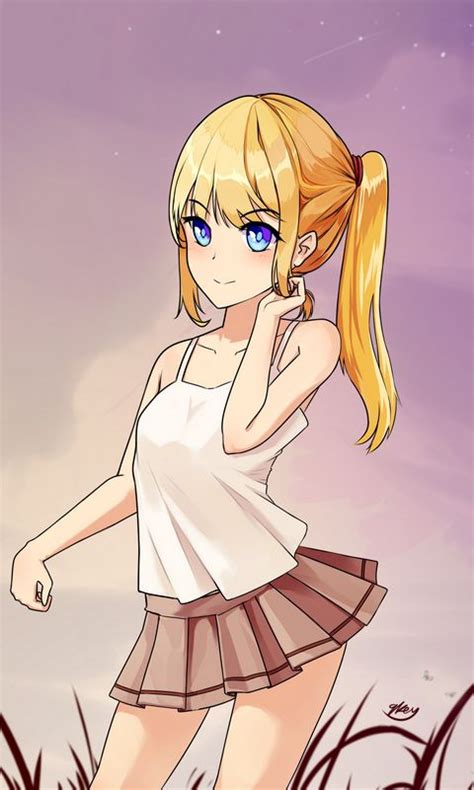 Download wallpaper 480x800 girl, skirt, pose, anime nokia x, x2, xl ...