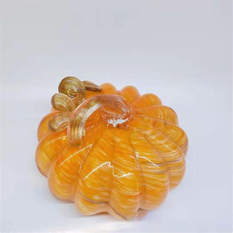 5 Inch Handmade Glass Blown Pumpkin Table Top Pumpkins Home Decoration ...