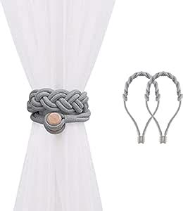 HomeCloud Magnetic Curtain tiebacks Curtain Tie Back, Cotton Hand ...