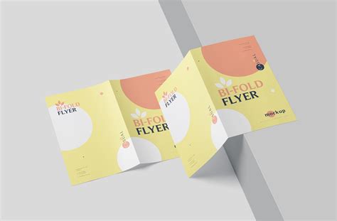 Bi-Fold Flyer Mockup – Half Open Presentation | ZippyPixels