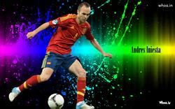Andres Iniesta Black Background Wallpaper
