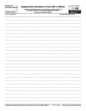 IRS Schedule O (990 form) | pdfFiller