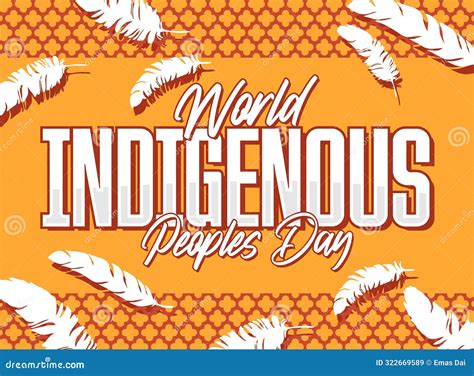 World Indigenous Peoples Day For All Indigenous Peoples Cartoon Vector ...