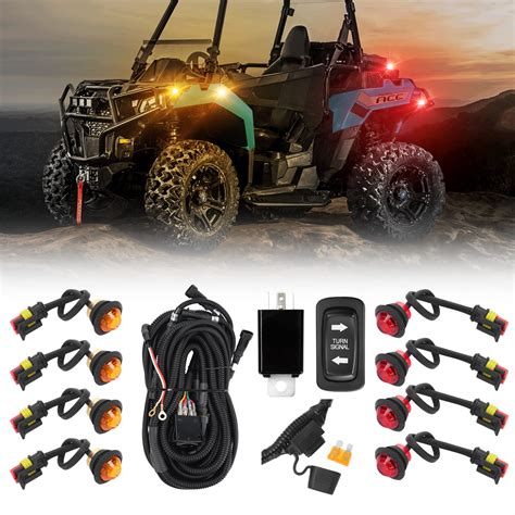 Buy SUPAREE UTV ATV Turn Signal Kit With Rocker Switch 12V Relay Wire ...