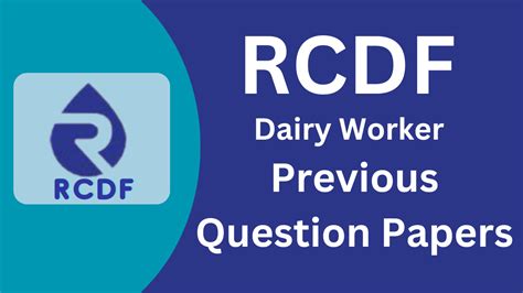 Rajasthan RCDF Helper/ Dairy Worker Previous Question Papers