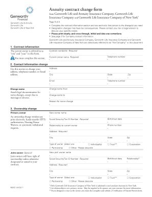 Genworth Annuity Change Of Broker Form - Fill and Sign Printable ...