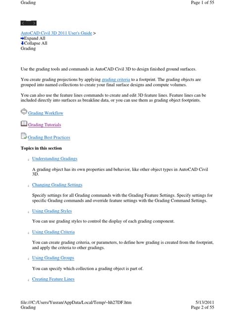 AutoCAD Civil 3D Grading Tutorial 的图像结果