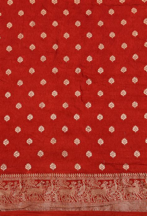 ISHIKA : AJRAKH DOLA SILK SAREE WITH NAKSHI ZARI PALLU – EkBanni