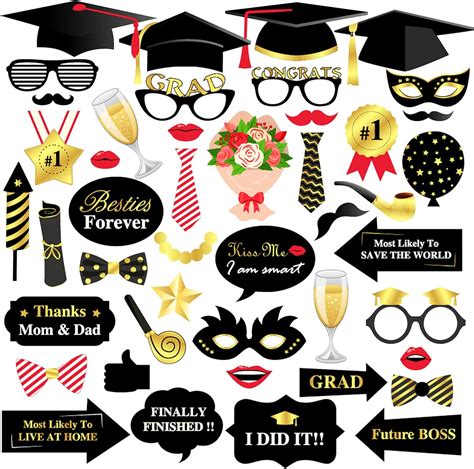 KatchOn Graduation Photo Booth Props 2023 - Black and Gold India | Ubuy