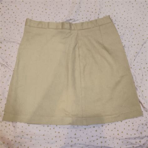 Khaki Short Skirt, Women's Fashion, Bottoms, Skirts on Carousell