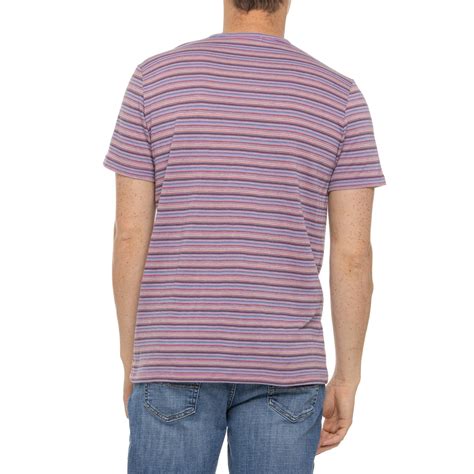 Marine Layer Signature Crew Stripe T-Shirt - Short Sleeve - Save 72%