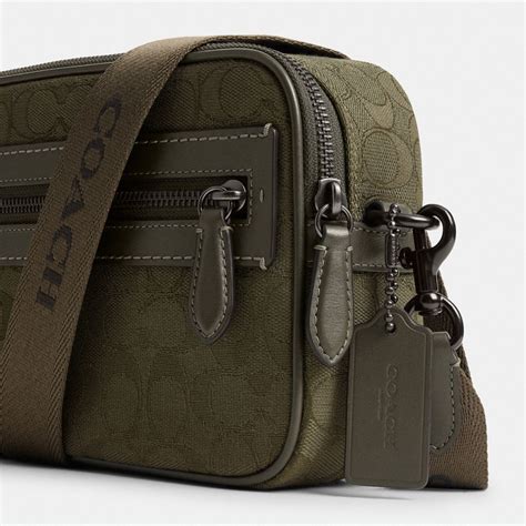 Coach Theo Camera Bag In Signature Jacquard Olive Drab – Kicks Machine