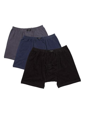 Plus Size Pack of 3 Men Solid Cotton Trunk