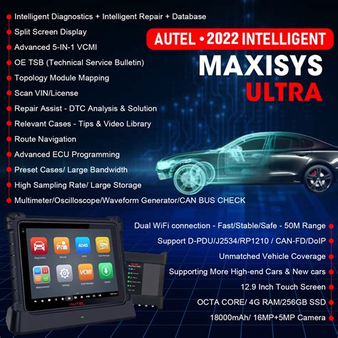 Autel MaxiSys Ultra Scanner: 2022 Upgraded of MS919/ MS909/ Elite ...