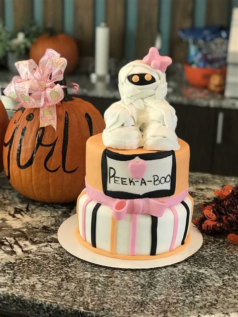 halloween themed baby shower cakes