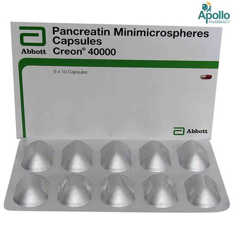 Creon 40000 Capsule 10's Price, Uses, Side Effects, Composition ...