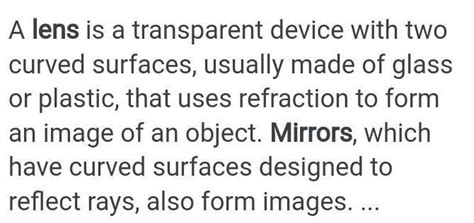 What is lens and mirror ? - Brainly.in