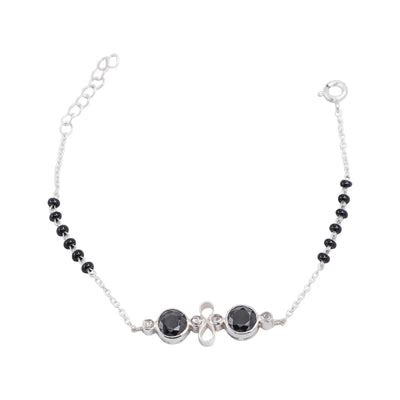 Eternal Knot 92.5 silver black onyx bracelet – Unniyarcha