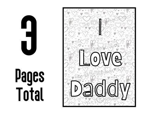 I Love Daddy Coloring Pages for Ddlg Ddlb Daddy Dom Cute - Etsy