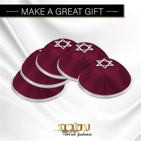 Buy Ateret Judaica Yarmulke for Men & Boys 5-Pack Satin Kippah Cap ...