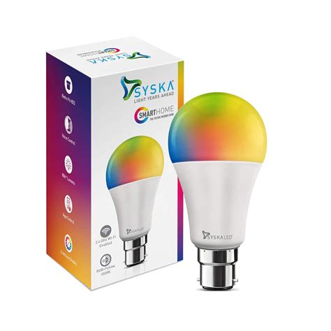 Buy SYSKA 9 Watt B22 LED Yellow Smart Bulb, Pack of 1 Online at Low ...